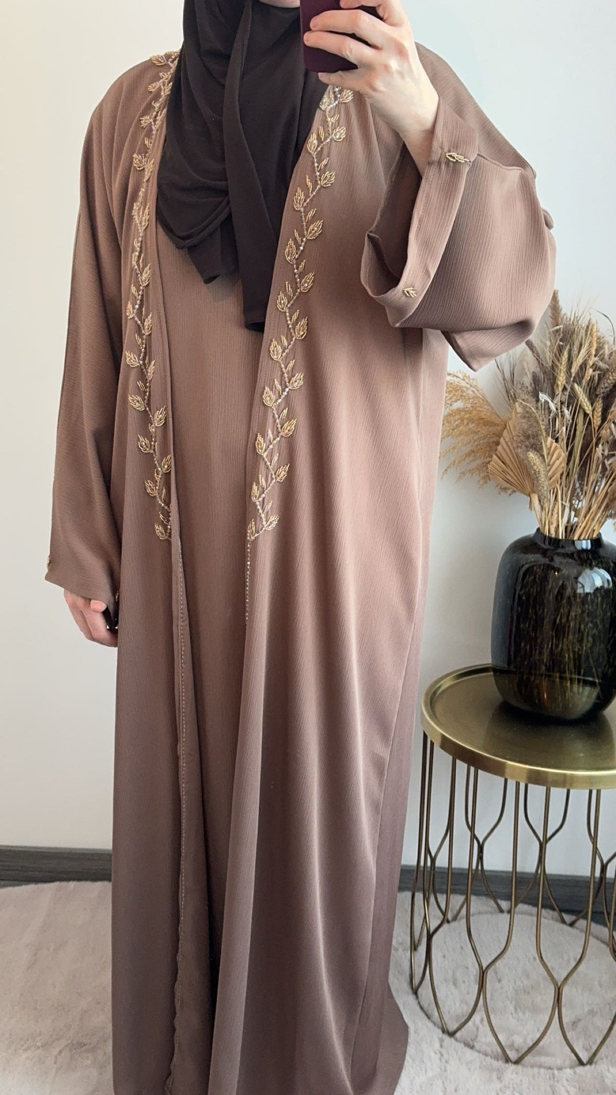 Kimono Isra lichtbruin/taupe