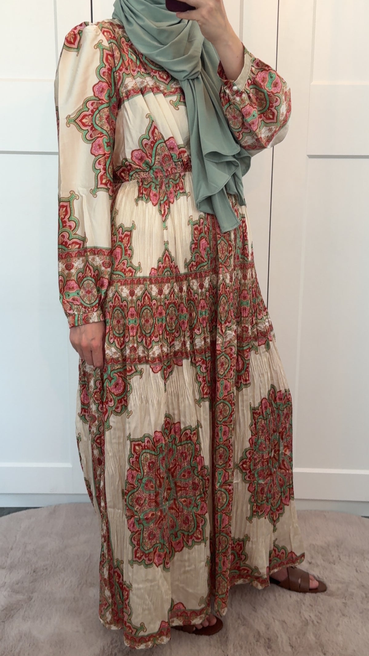 Green maxi dress
