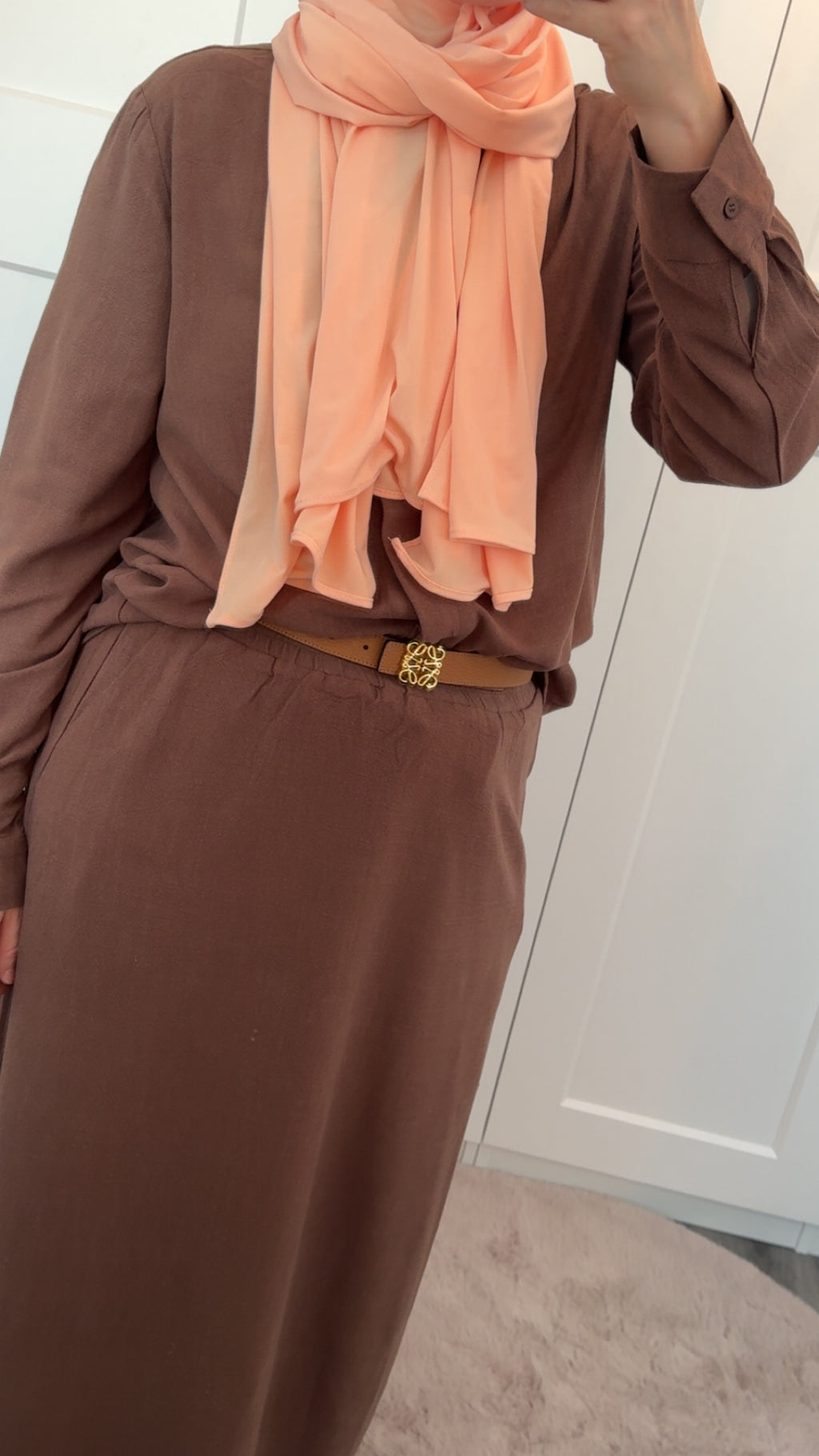 Darkbrown skirt set