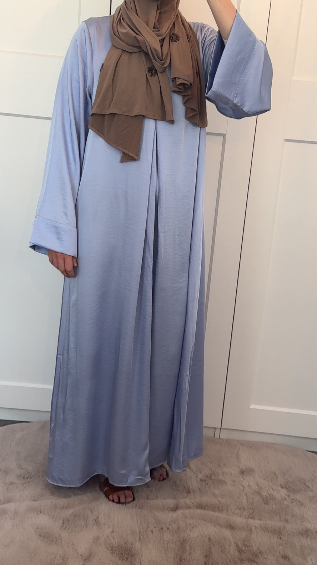 Satin blue maxidress