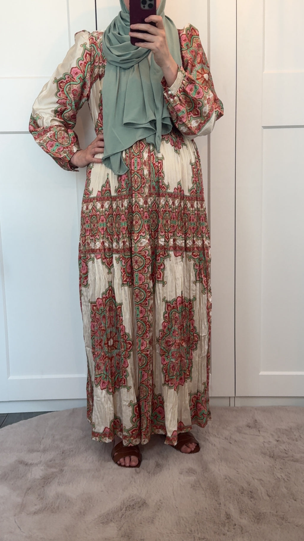 Green maxi dress