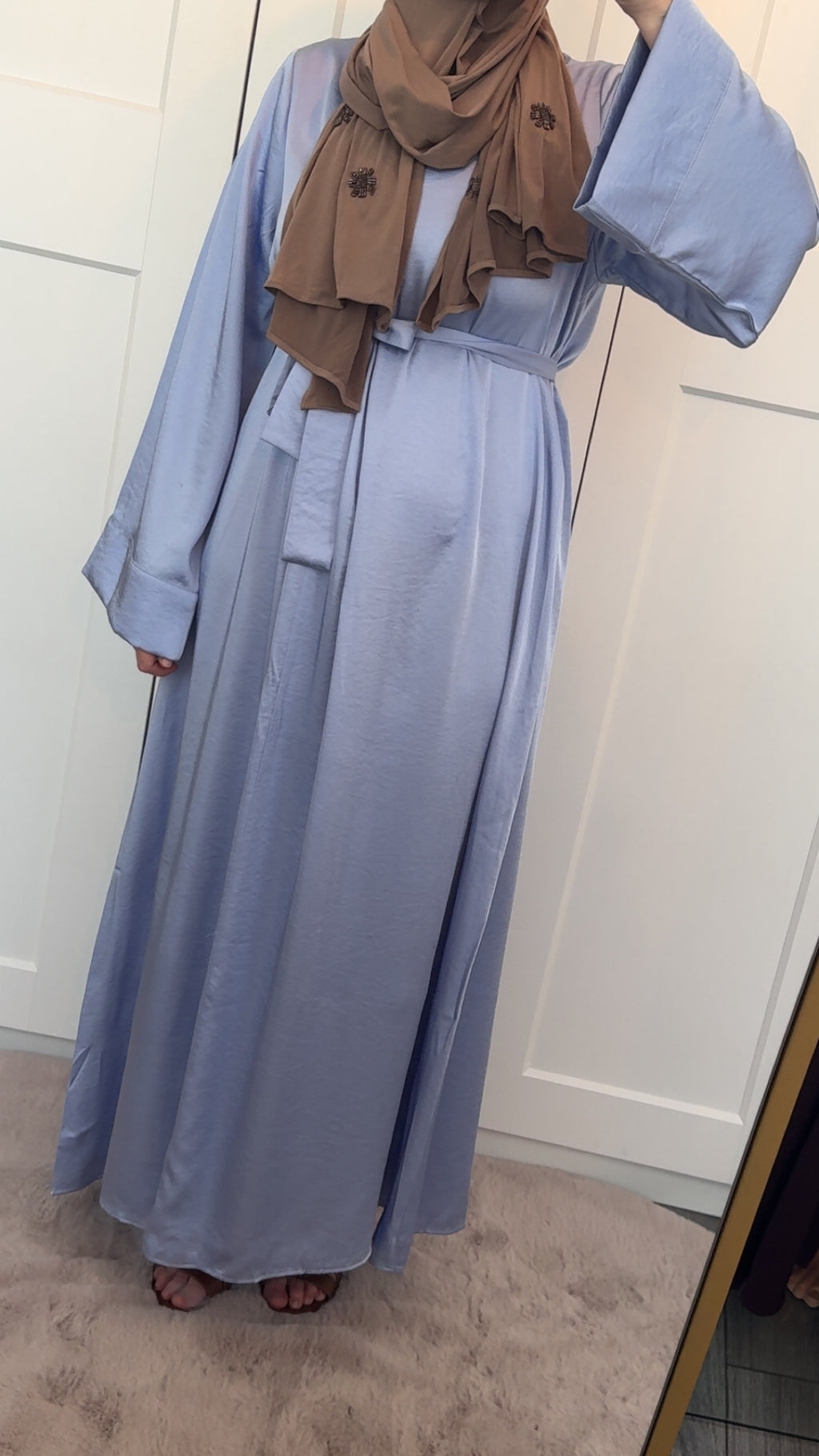 Satin blue maxidress